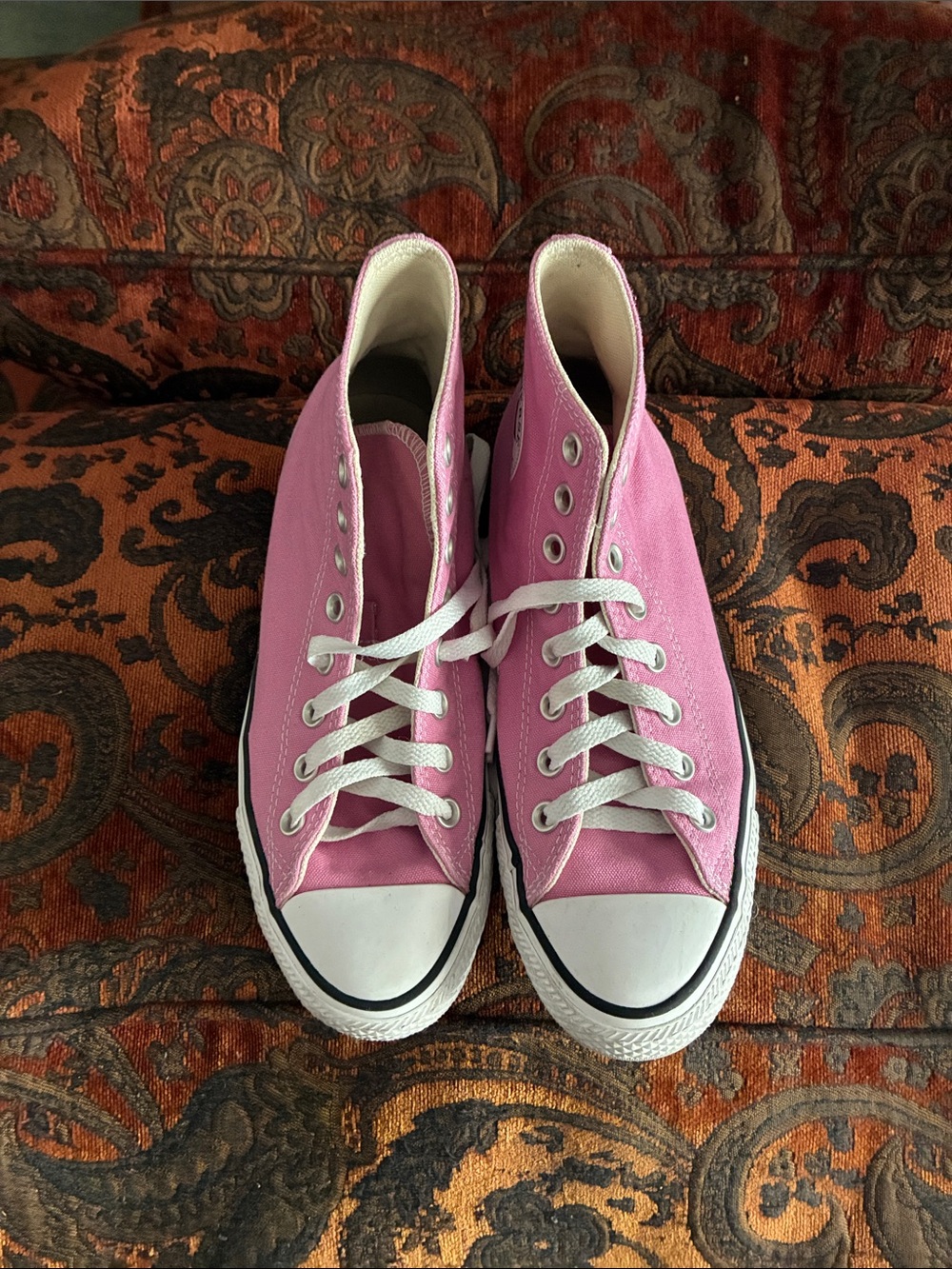 Pink High-Top Canvas Sneakers for Women